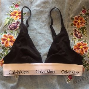 Calvin Klein XS Bralette Adjustable NW Black